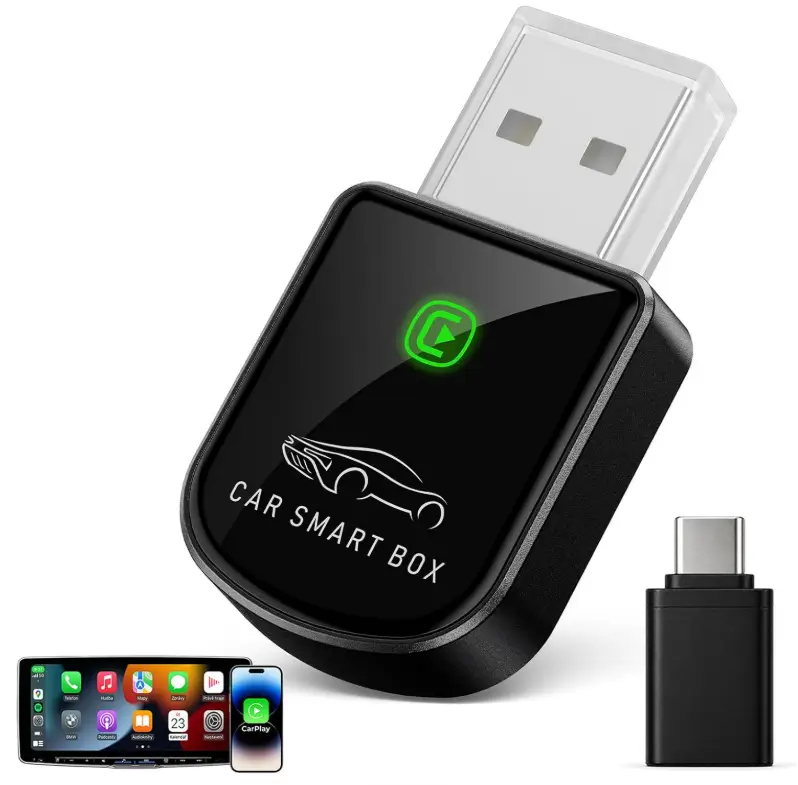 JDG Mini Wireless CarPlay Adapter — Ebony Black